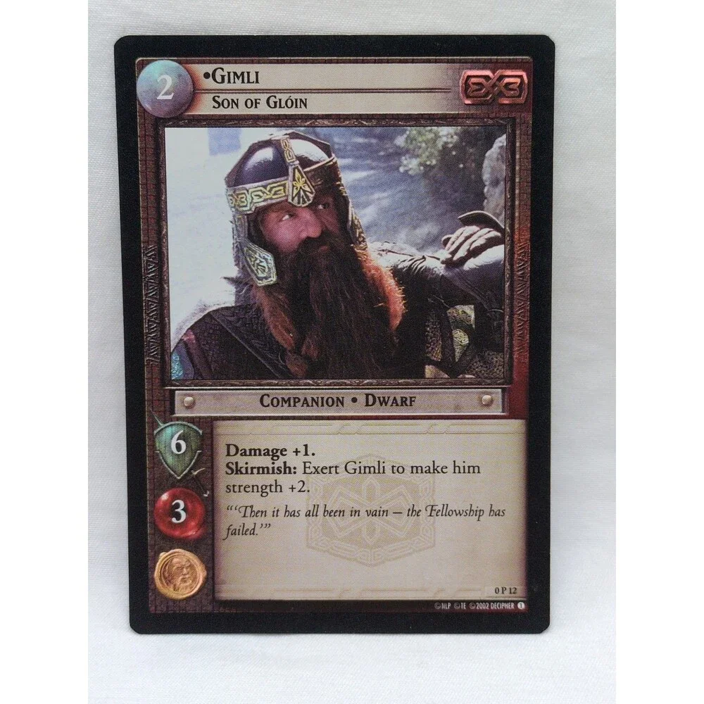 LOTR TCG Gimli Foil Promo Card 0P12